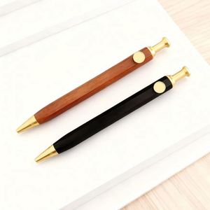 Wooden <b>Pen</b> Holder Metal Ballpoint <b>Pen</b> with logo Business Press Hexagonal Signature <b>Pen</b> with Custom logo for Corporate Gifts - Product Image 3