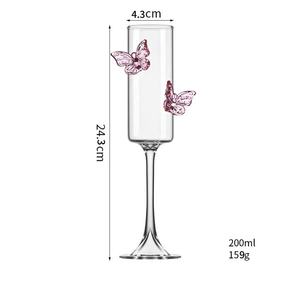 Copa de <span class=keywords><strong>Vino</strong></span> Reutilizable de 180 ml con Diseño Zen Asiático y Estilo Lindo, Aislamiento de Vidrio, a Prueba de Fugas, con Patrón de Mariposa - Product Image 6