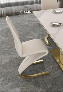 Juego de mesa de muebles de comedor de piedra de mármol artificial exótico Simple de nuevo diseño de Malasia para habitación e interior - Product Image 5