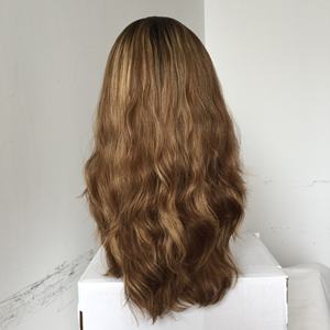 最佳质量工厂价格身体波浪风格亮点100% 人发犹太马尾辫假发 - Product Image 5