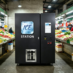 Distributeur automatique de glace en sachets 24h/24 et 7j/7 sans surveillance, borne de vente de glace en cubes fixe - Product Image 1