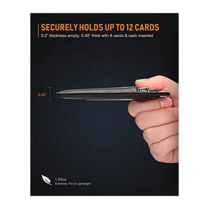 Custom Slim Front Pocket Wallet Eco Leather Wallet with 8 Credit Card Slots 1 <b>ID</b> Window Card <b>Holder</b> for Travel - Product Image 5