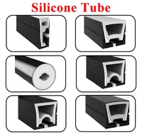 Tube diffuseur LED néon étanche IP67 de 8 mm avec revêtement en silicone souple, bandes lumineuses RVB adressables, découpables, pour décoration extérieure et intérieure, noir