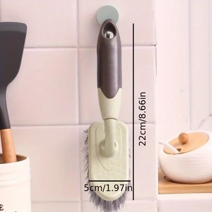 1Pc Multifunctional Cleaning Brush, Stiff Bristle Floor <b>Gap</b> Stain Removal Brush for Bathroom Wall Tile Cleaning - Product Image 2