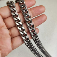 Medical Grade Pure Titanium Miami Cuban Curb Link Chain Necklace Hypoallergenic Men's Jewelry REACH Salt Spray Test Passed