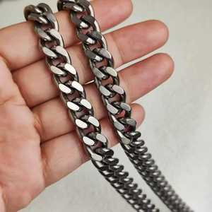 REACH 염수 분무 테스트 통과 의료용 순수 티타늄 쿠반 커브 체인 목걸이 저자극성 보석 민감한 피부용 - Product Image 2