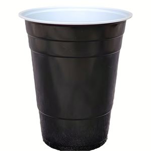 Sixteen Ounces Black Gold <b>Reusable</b> Portable Party Drinking <b>Cups</b> for Beer Pong Game Gathering Event Party <b>Cup</b> Set - Product Image 4