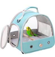 Cage de transport portable pour perroquet et perruche avec perchoir et tapis, petite cage de voyage pour oiseaux pour l'extérieur