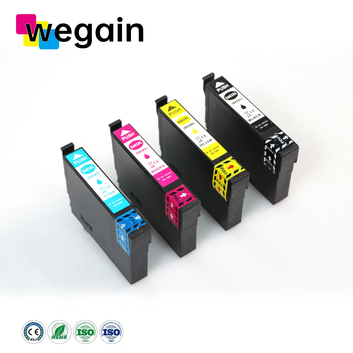 Wegain nhà máy bán buôn E-603XLBK/E-603XLC/E-603XLM/E-603XLY Hộp mực in phun Tương thích cho Epson biểu hiện nhà XP-2100