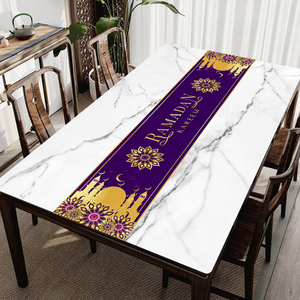 थोक मबारक टेबल धावक मुद्रित पॉलिएस्टर इस्लेमिक मुस्लिम पार्टी की सजावट रामदान खेरेम को होम डेकोर टेबल रनर के लिए - Product Image 5