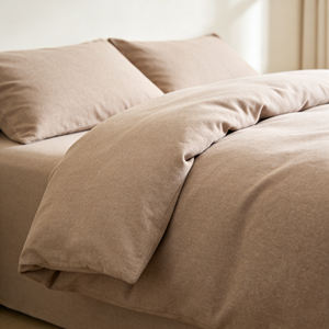 3-delig 150 gsm katoenen garengeverfde chambray Oxford dekbedovertrekset met 100% katoenen effen pigmentprint - Product Image 2