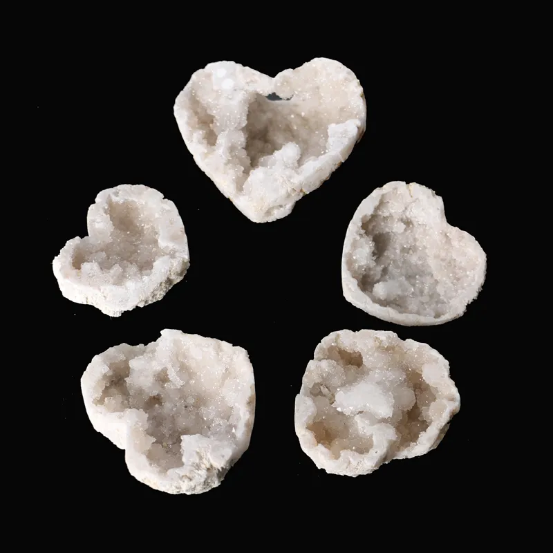 Haute qualité cristal naturel Agate blanche géode Spakled pierre de guérison Druzy à vendre