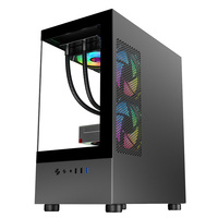 OEM Horizontal Pc Case M-ATX Gaming Computer Case With Tempered Glass PC Case