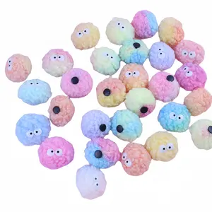 High Quality Custom Colorful Plush Ball Shoe Decorations DIY Shoes Accessories Shoe Charms