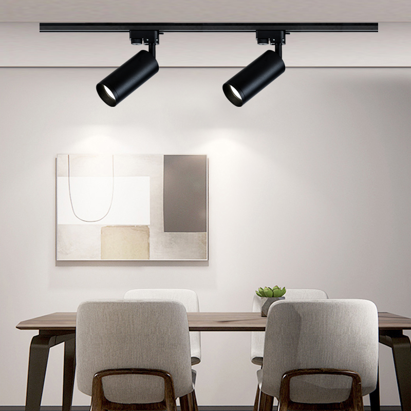 Pure Aluminium Magnetic Track Light Gu10 Fixture Spot Light Track Adjustable Angle 90 Degree