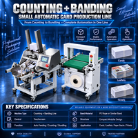 Machine de comptage automatique de cartes avec ligne de production de bandage, système de pagination et d'attachage de cartes haute vitesse pour cartes à jouer