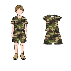 Conjunto de Verano para Bebés Niñas BD1-9 con Estampado Personalizado, Camiseta de Manga Corta de Algodón Suave y Pantalones Cortos Holgados de 2 Piezas - Product Image 5