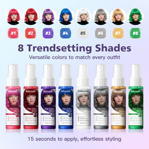 Spray colorant capillaire temporaire multicolore, <span class=keywords><strong>craie</strong></span> capillaire instantanée lavable à usage unique, pour coiffure DIY, fêtes, festivals, maquillage de scène - Product Image 1