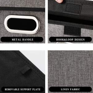High Quality Foldable Fabric <strong>Storage</strong> Boxes <strong>Bins</strong> With <strong>Lid</strong> for Dress Clothes Toy <strong>Storage</strong> - Product Image 5