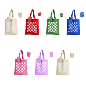 Bolsa de Compras Plegable Personalizada de rPET con Bolsillo, Bolsa de Supermercado Promocional Ecológica Reutilizable para Pedidos al por Mayor OEM - Product Image 2