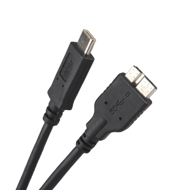 USB Type C 3.1 to Micro B USB 3.0 Data Cable for Hard Drive Connecting Male Type C to Micro B Male Connection Cable