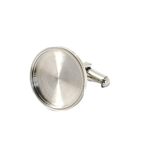 Beadsnice ID28861ステンレス鋼の丸いカフスボタン部品で、ノベルティカフスボタンとしてカスタム化 - Product Image 1