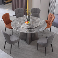 Produit Vente en gros de meubles de salle à manger de luxe légers meilleure qualité 130 150cm Table à manger ronde en céramique chromée blanche et 4 chaises