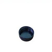 Bouteille en plastique PET ronde Weikang WK-113, noire opaque, avec capsule scellée, design pour médicaments liquides, bouteille à large ouverture