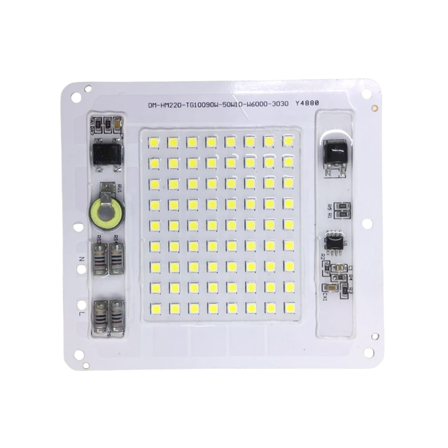 50W 220V IP65 AC DOB Module 90LM/W 3030 SMD LED Module 100x90mm PCB PCBA 6000-6500K 4500LM Lighting Board for LED Floodlight