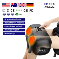 Masseur de genou chauffant infrarouge sans fil EMOKA avec vibration et compression d'air, physiothérapie pour soulager l'arthrite