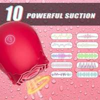Großhandel Wasserdichter Rosen-Vibrator Hersteller Günstiger Preis Rosen-Spielzeuge Brustwarzen-Klitoris-Saug-Rosen-Vibrator Sexspielzeug für Frauen