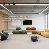Ensemble de canapés modulaires flexibles en tissu pour hall commercial moderne, réception publique et espace de réception de bureau