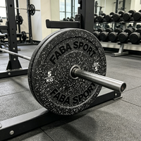 Disque de musculation en caoutchouc de qualité à faible rebond pour haltères