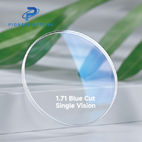 Lentilles optiques Pioneer 1.56 1.60 1.67 1.74 HMC en deux parties, vision simple, anti-lumière bleue UV420, haute CYL, blocage de la lumière bleue
