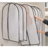 Ensemble de 4 housses de protection pour vêtements, sac de rangement suspendu, PVC plastique, tissu non tissé, garde-robe, costume, veste, protecteur