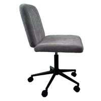 Chaise de bureau ergonomique moderne sans accoudoirs avec design large et confortable, hauteur réglable, pivotante, en tissu, pour usage scolaire et hospitalier