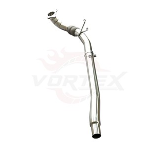 Tubo de escape Vortex SS304 compatible con Volkswagen Scirocco R 2.0T 2011-2018, tubo frontal de escape de alto rendimiento para carreras. - Product Image 3