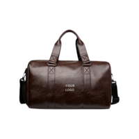 Sac de sport et de voyage personnalisé en cuir PU uni, faible MOQ, avec compartiment à chaussures, OEM