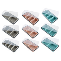 Boîte de conservation alimentaire en silicone à compartiments avec moule hermétique, design portable, capacité 301-500ML, double couche