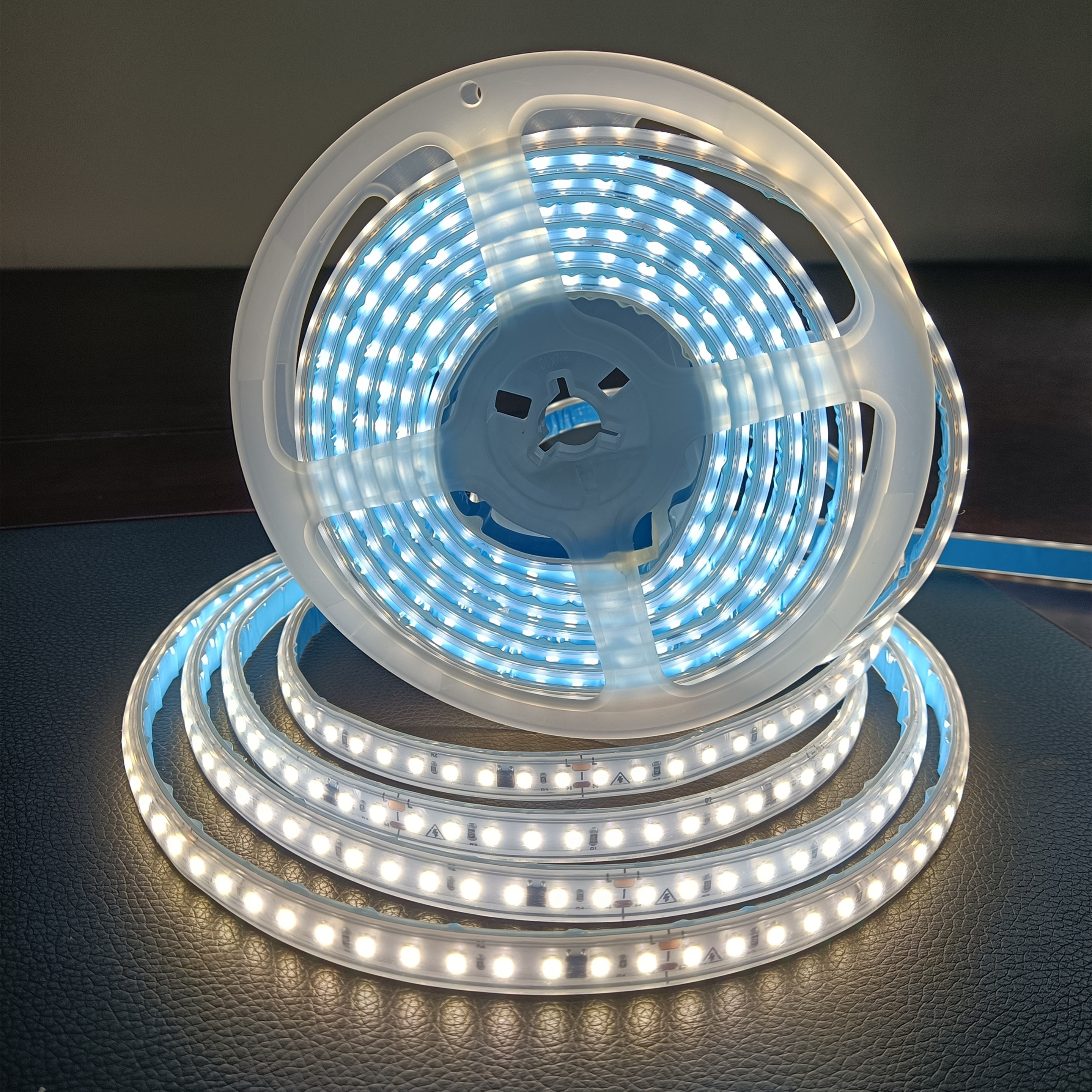 Costume Led Strips 220v 2835 Water Proof Ip65 Profile Led Strip 10mm Yellow Amber High Lumen 220v Led Strip Light