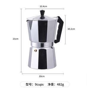 Cafetera Nueva de Metal para Espresso, Tipo Moka, para Cocina, Diseño Clásico para Cafeterías Italianas y Cubanas, Incluye Tazas - Product Image 5