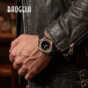 Nouvelle Montre Homme à Quartz 2026, Design Européen avec Roue Encastrée, Chiffres Arabes, Cadran Rotatif, Montre <span class=keywords><strong>Roulette</strong></span>, Montres Hommes - Product Image 4