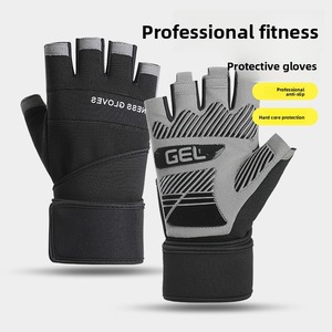 Half-finger Lightweight Sports Gloves Summer Breathable Wear-Resistant Non-Slip <b>Barbell</b> Equipment Weightlifting Fitness Extended - Product Image 3