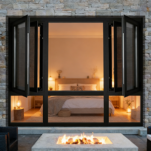 Fenêtre à battant en alliage d'aluminium <span class=keywords><strong>GUAPO</strong></span>, verre trempé, insonorisation, design moderne, installation facile pour usage domestique - Product Image 5