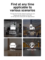 Le détecteur de clés anti-perte fonctionne avec Find My Air Tag Thin Wallet Tracker Card Passport Wallet Finder