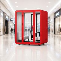 Cabines de bureau insonorisées pour 4 à 6 personnes, cabine de réunion, cabine de travail, cabine téléphonique insonorisée blanche, cabine de réunion