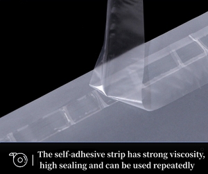 Sacchetto <span class=keywords><strong>Richiudibile</strong></span> Trasparente Opaco Impermeabile Autoadesivo Riciclabile per Imballaggio Vestiti Multiuso in Plastica CPE per Biancheria da Letto e Ombrelli - Product Image 3