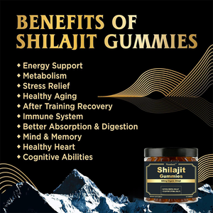 Rosebest 批发 OEM 自有品牌天然风味纯有机 600 毫克喜马拉雅紫铜膏树脂黄金软糖补充剂 - Product Image 3