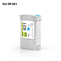 Kartrid Tinta Remanufaktur 400ml 7-warna 821 dengan Tinta Latex Berchip, Cocok untuk Printer HP Latex 310/330/360