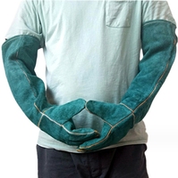 Vente flash - Gants de manipulation des animaux en cuir renforcé anti-morsure pour la protection contre les morsures de chien, 60 cm, gants d'entraînement pour animaux de compagnie